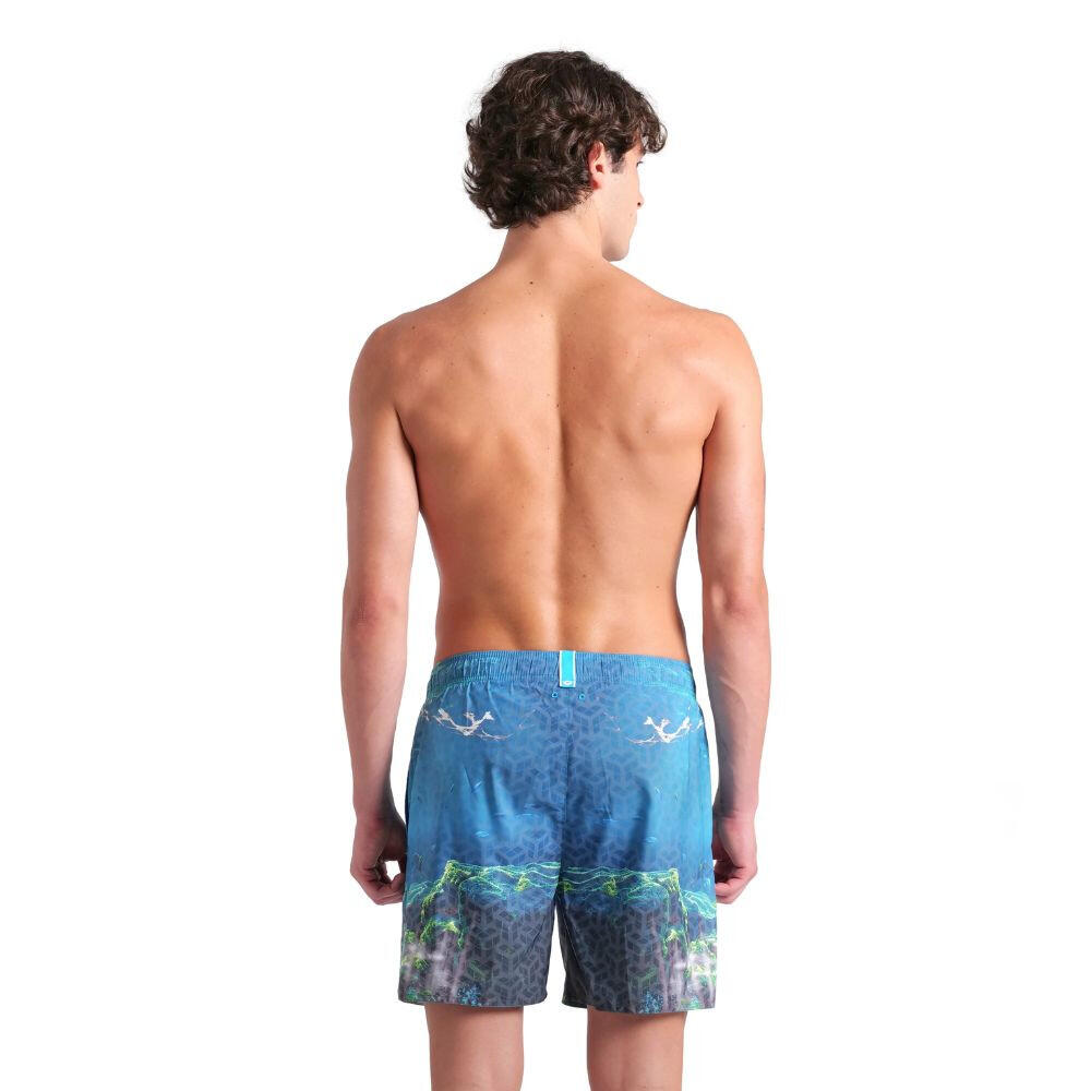 Bañador de playa Water Prints Beach Boxer hombre Aqua natación Hombre Azul Arena 3/3