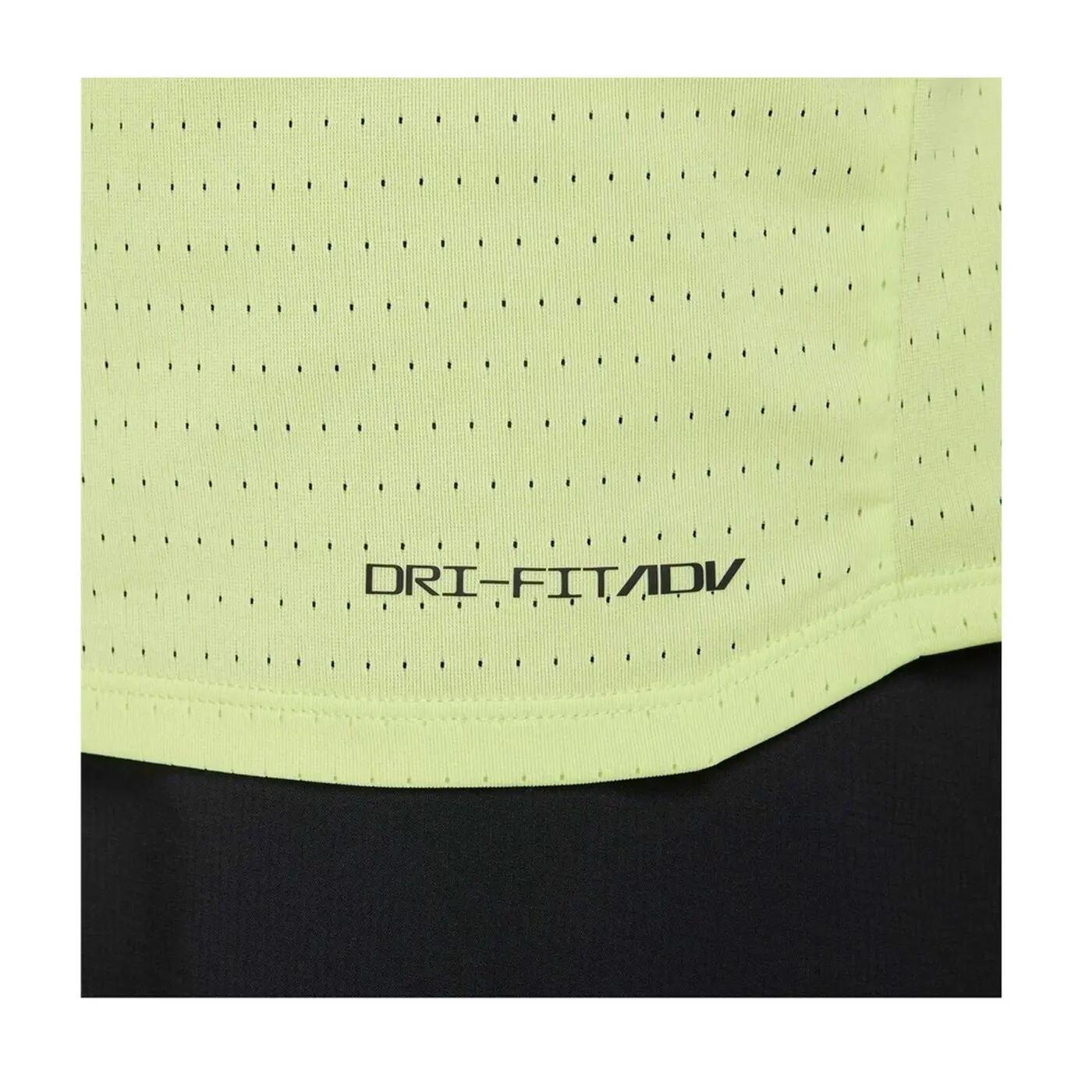Mens Aeroswift Swoosh DriFIT Regular Top (Lemon/Black) 4/4