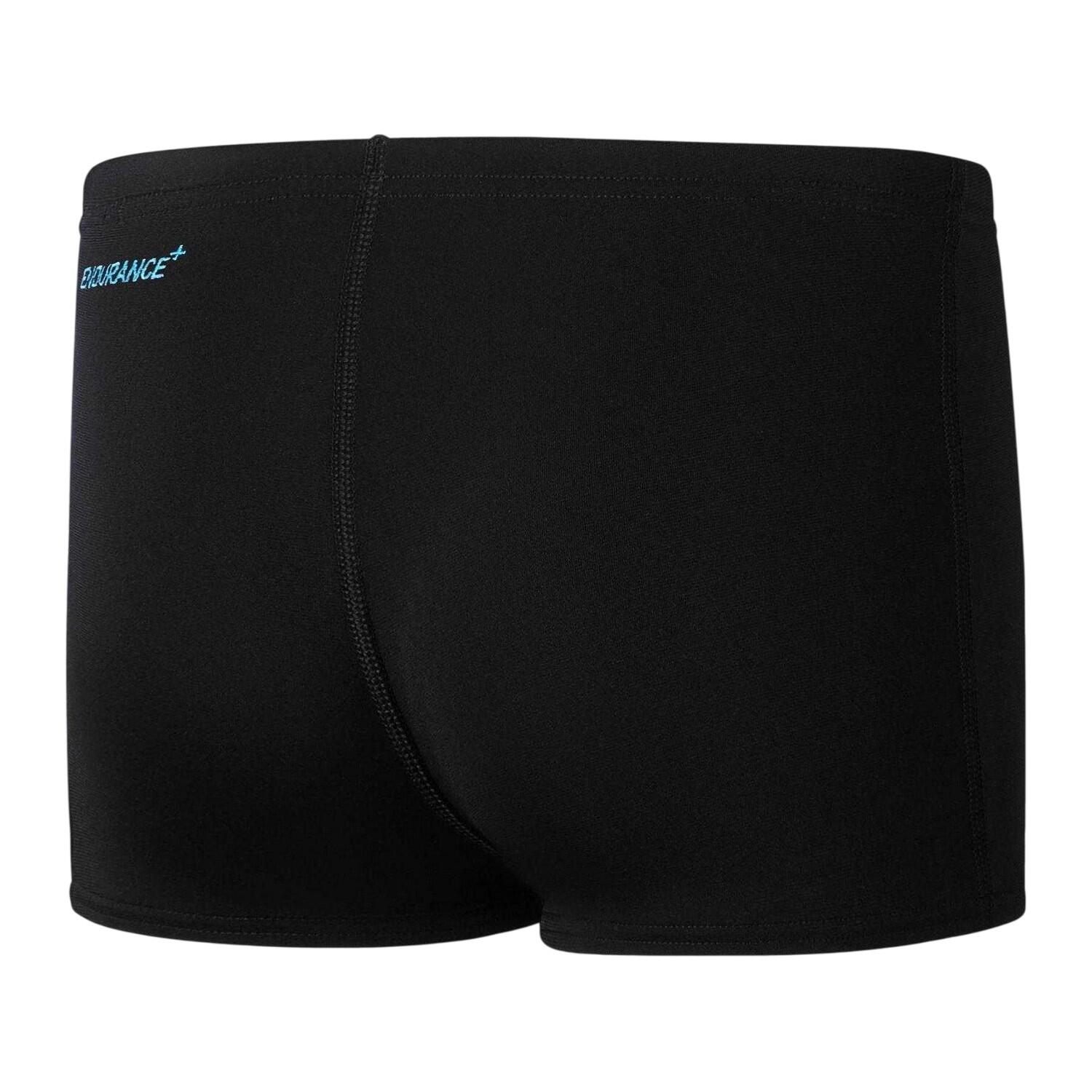 Costume Da Bagno A Pantaloncino Digitale Ragazzi Speedo Aquashort Nero Blu 2/2
