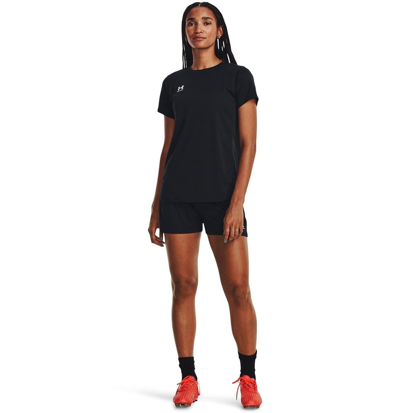 Maglietta Allenamento Donna Under Armour Challenger Nero Bianco 4/4