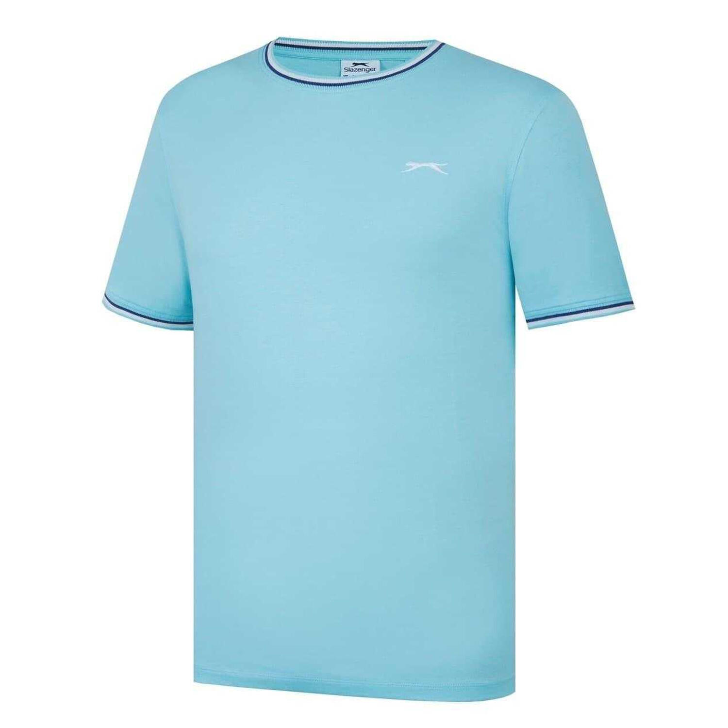 TShirt für , Baumwolle Herren Aquablau 3/4