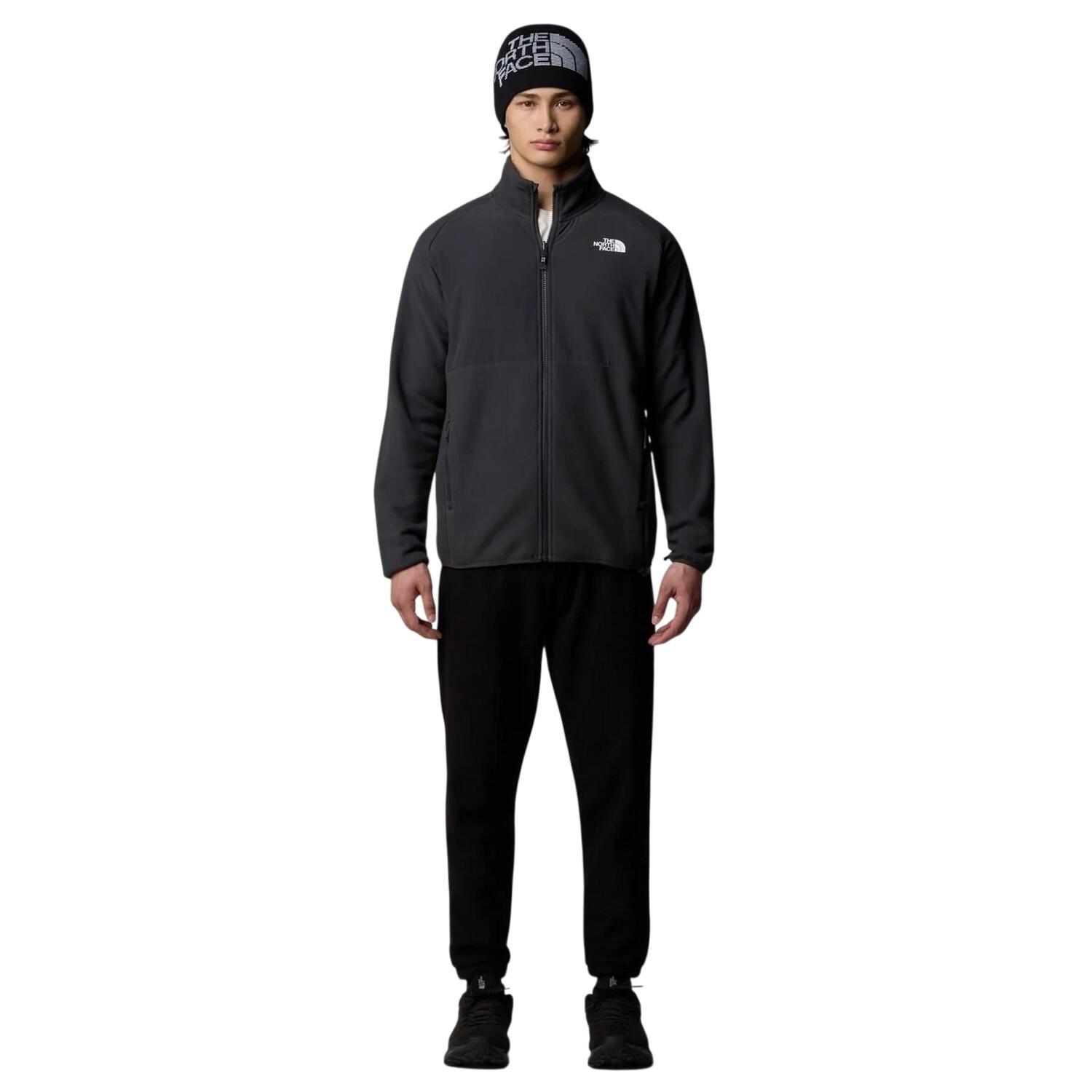 Mens Glacier Funnel Neck Raglan Fleece Jacket (Black/Grey) 4/4