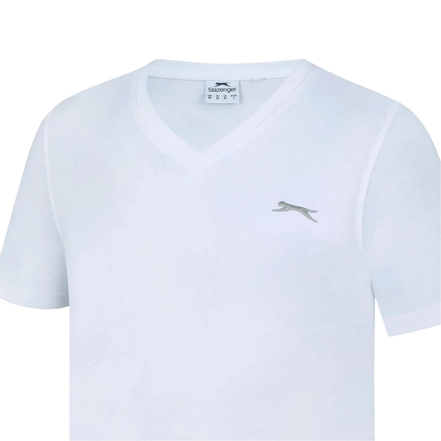 Mens Embroidered Logo Cotton TShirt (White) 2/2