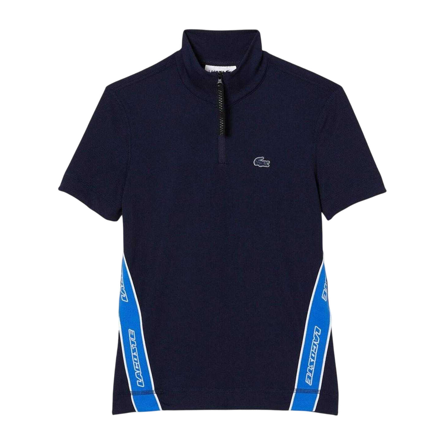 Poloshirt für Herren, Reißverschluss Damen Dunkles Marineblau 2/4
