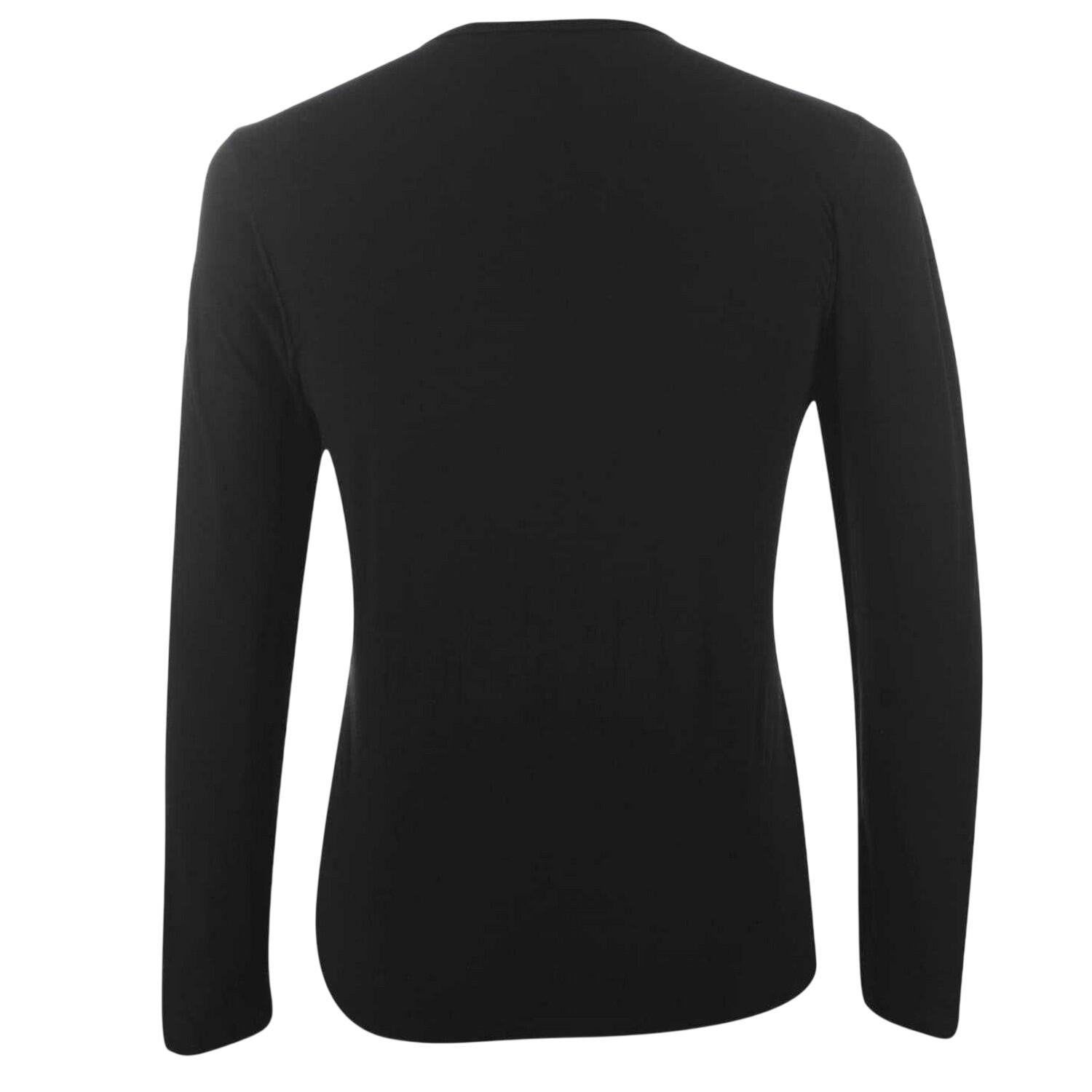 TShirt für , Rundhalsausschnitt, Langärmlig Herren Schwarz 2/2