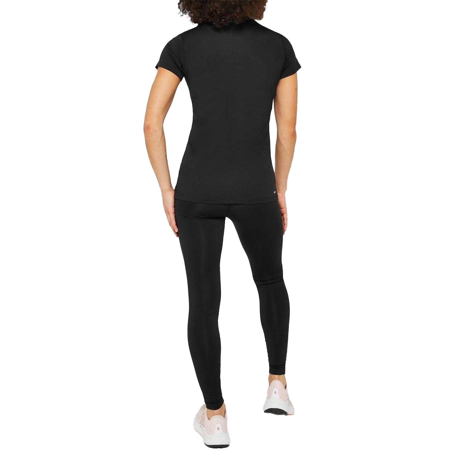 Maglietta Corsa Semplice Donna New Balance Nero 4/4