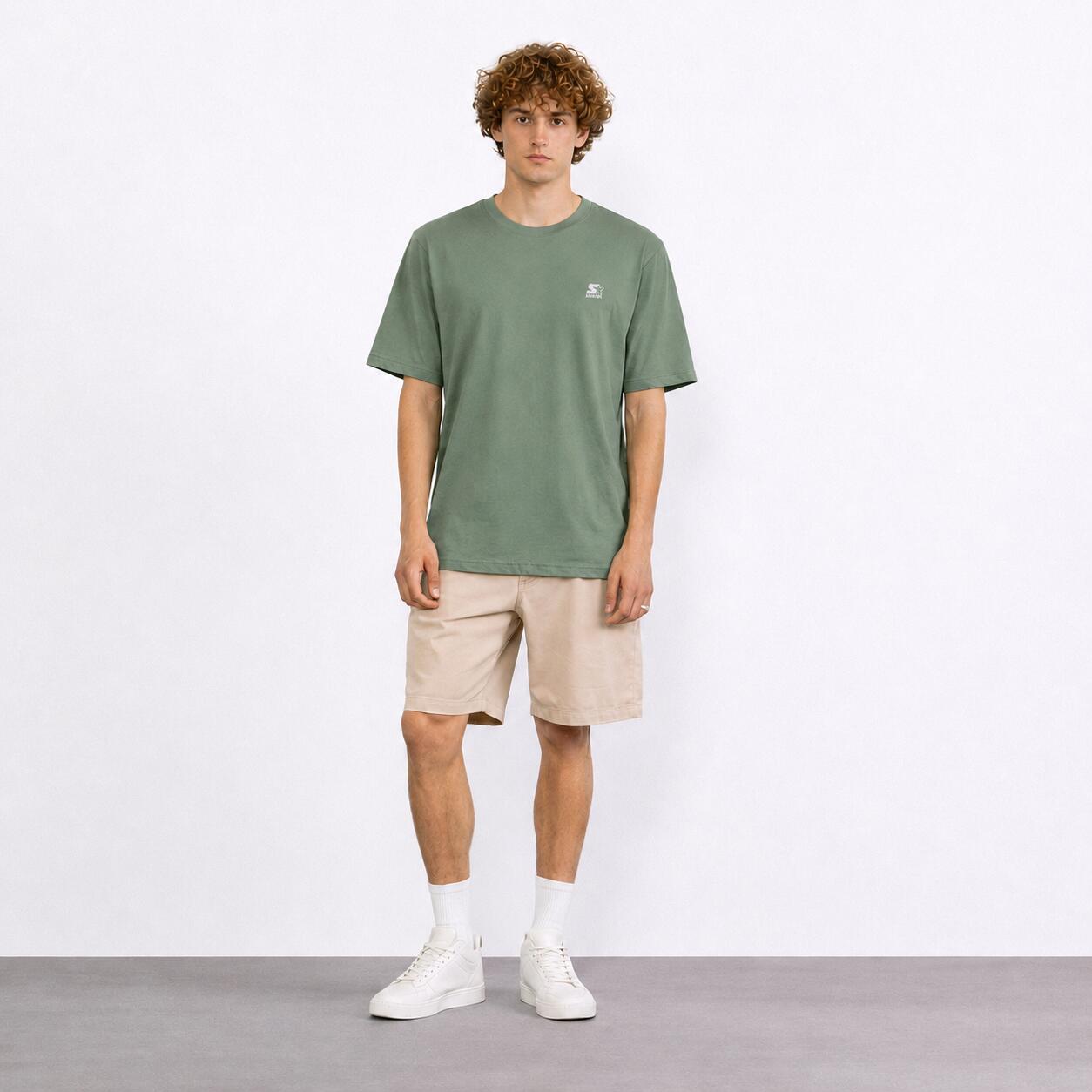 T-shirt Iconic ricamata VERDE CAMPEGGIO/ BIANCO 4/4