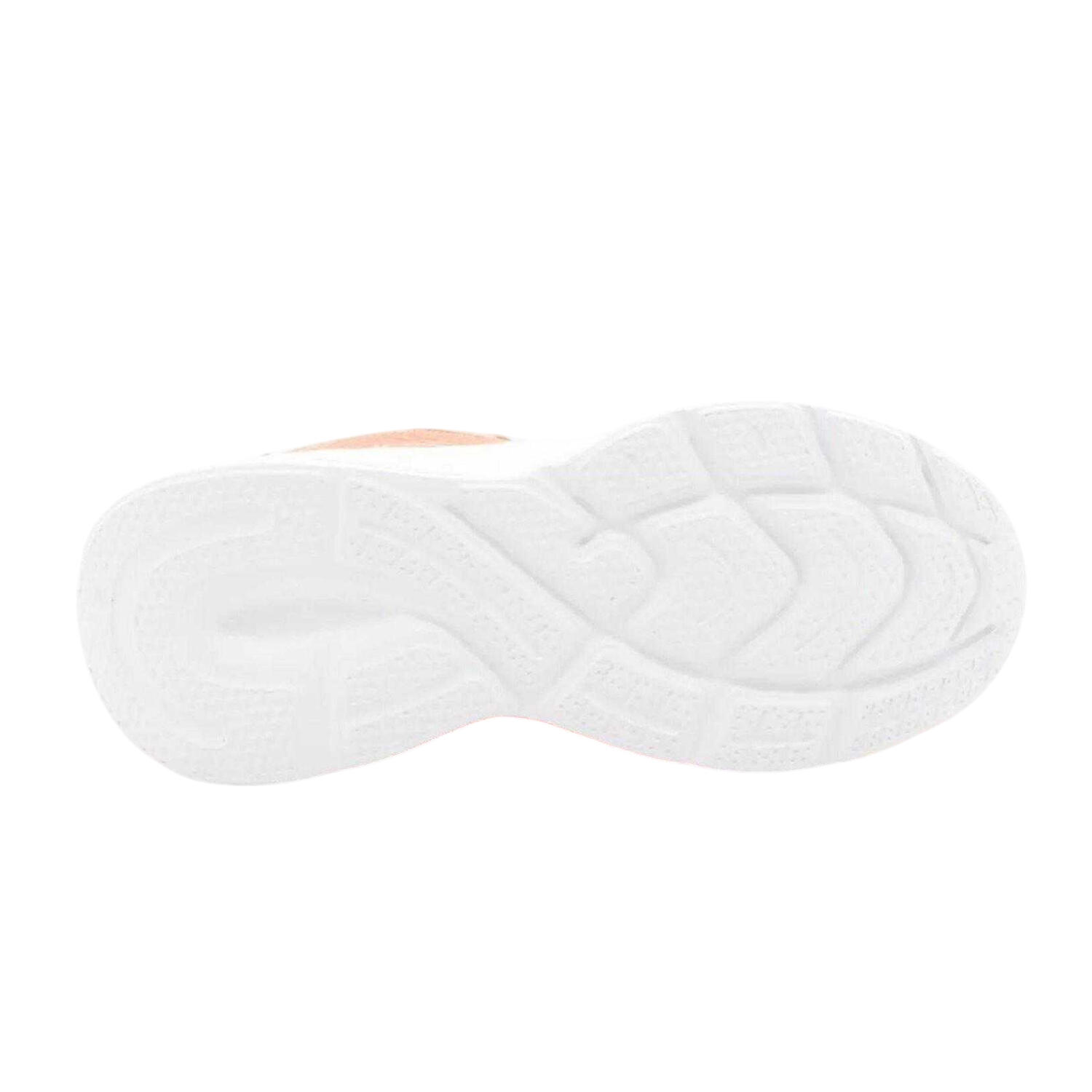Baskets Motif/style Logo COMO Femme (Saumon / Blanc) 3/4