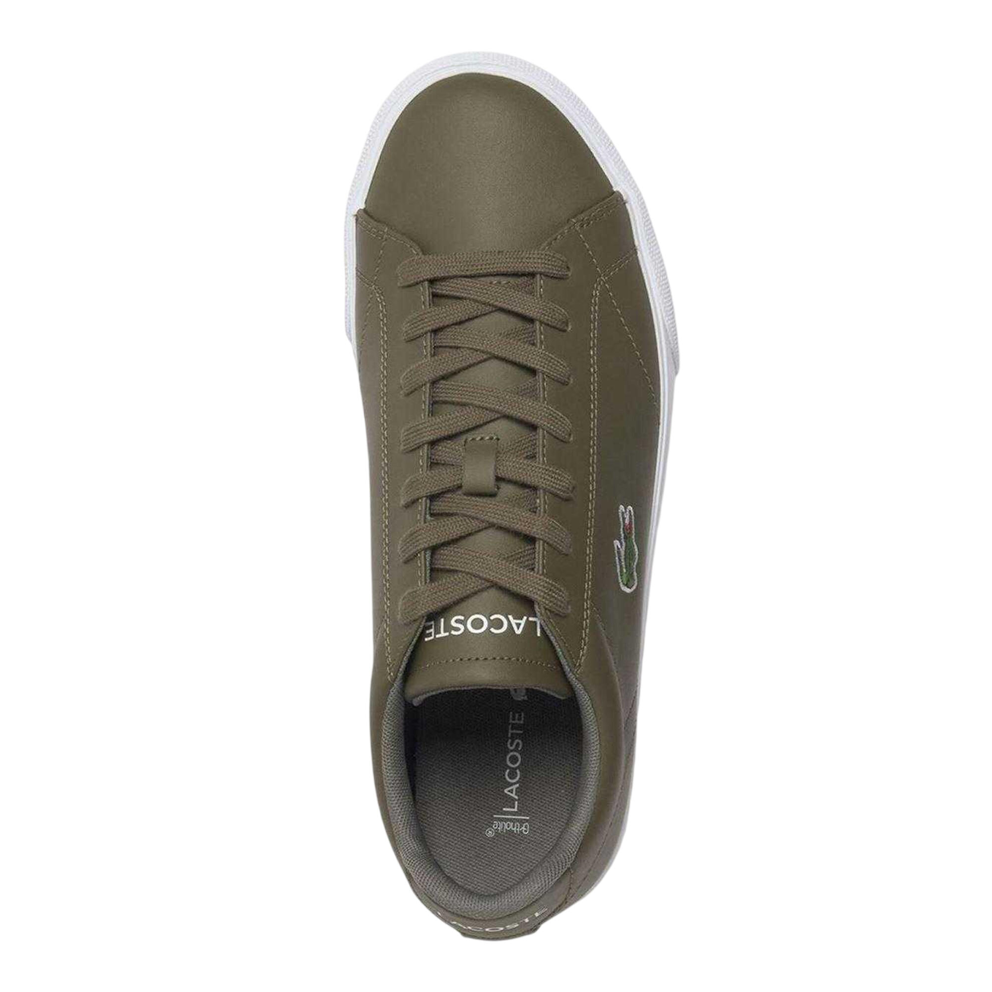 Scarpe Sportive Logo RicamatoUomo Lacoste Lerond Set Verde Kaki 3/4