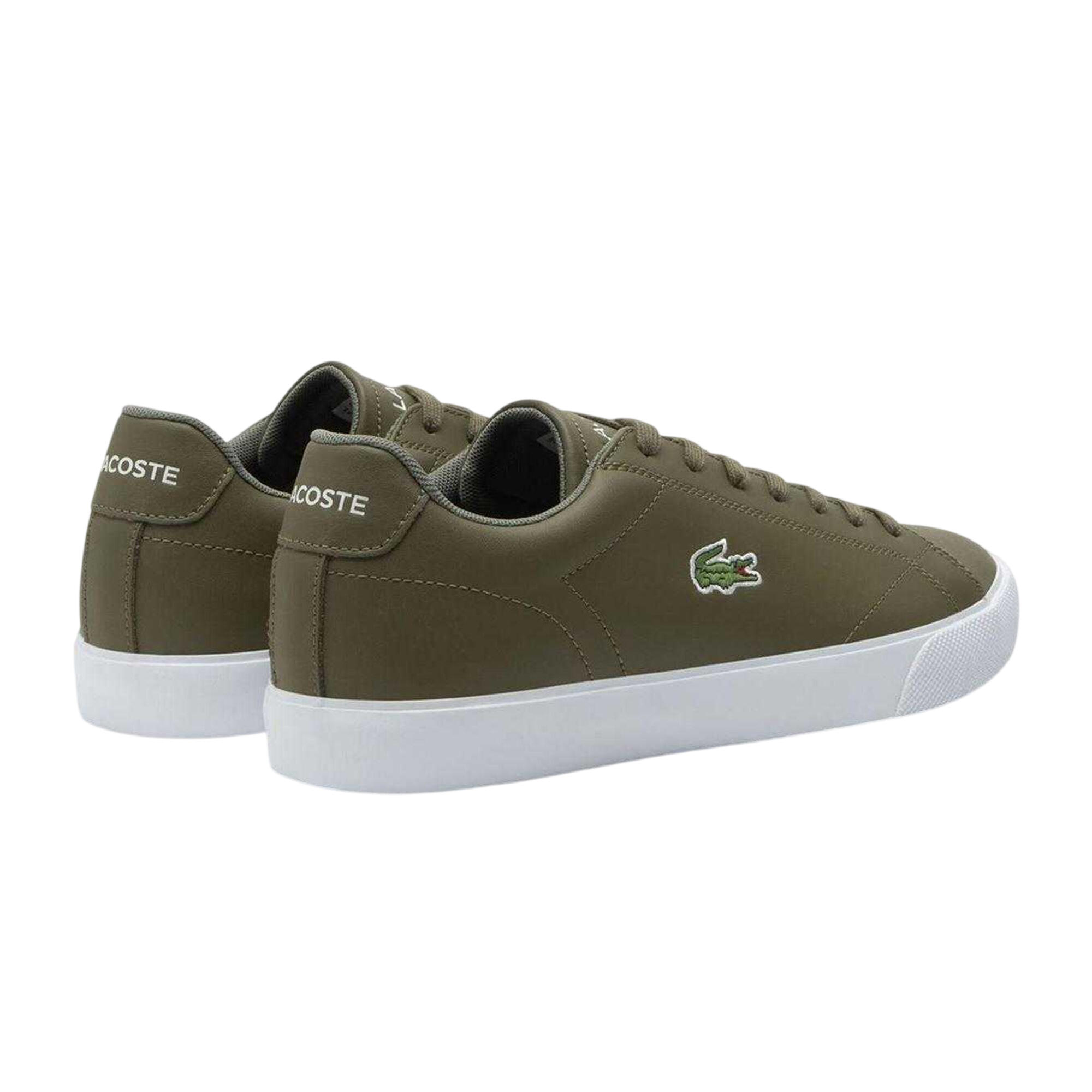 Scarpe Sportive Logo RicamatoUomo Lacoste Lerond Set Verde Kaki 2/4