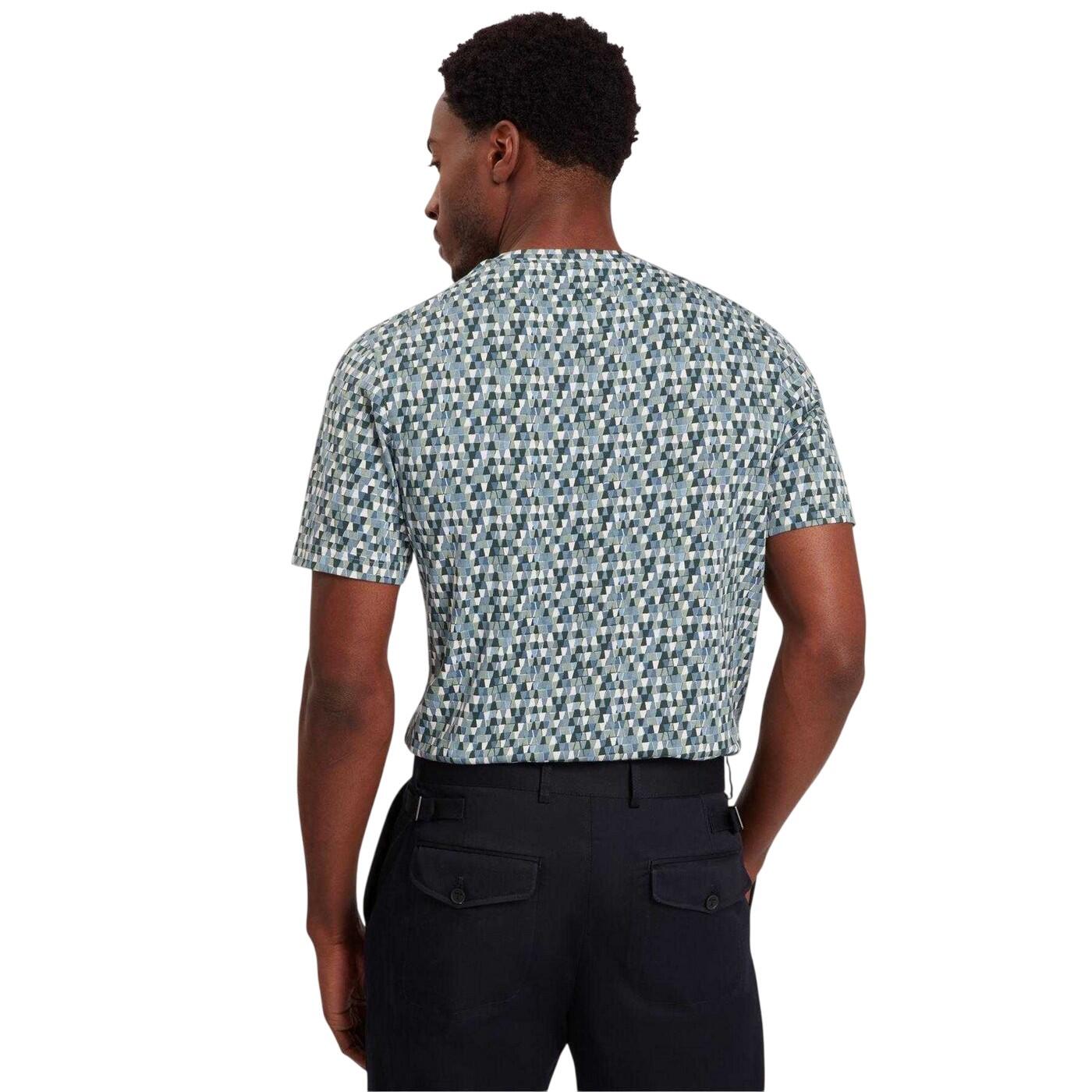Tshirt Motif/style Géométrie Abstraite Homme (Bleu Ciel) 3/4