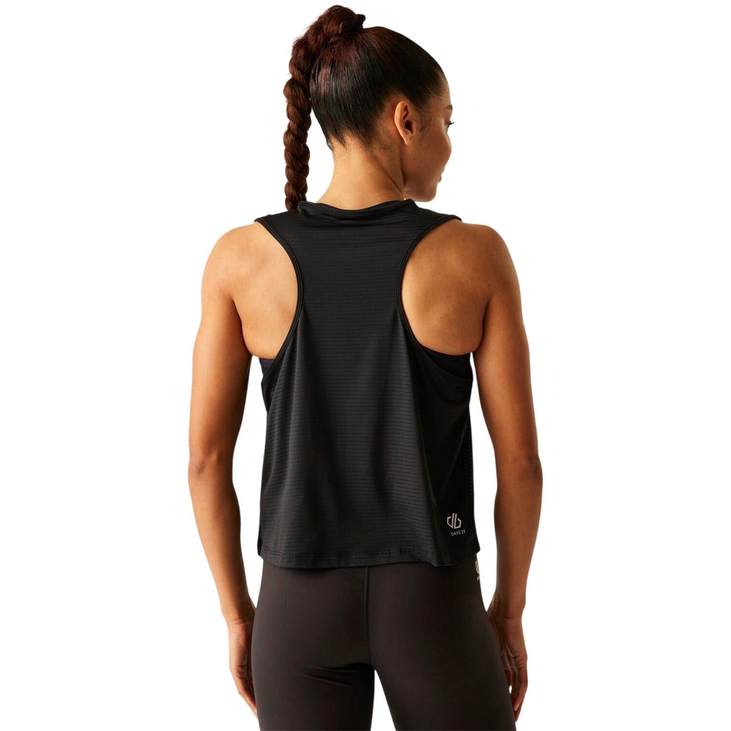 Kurzes Top für , kurz geschnitten, Ärmellos Damen Schwarz 3/4