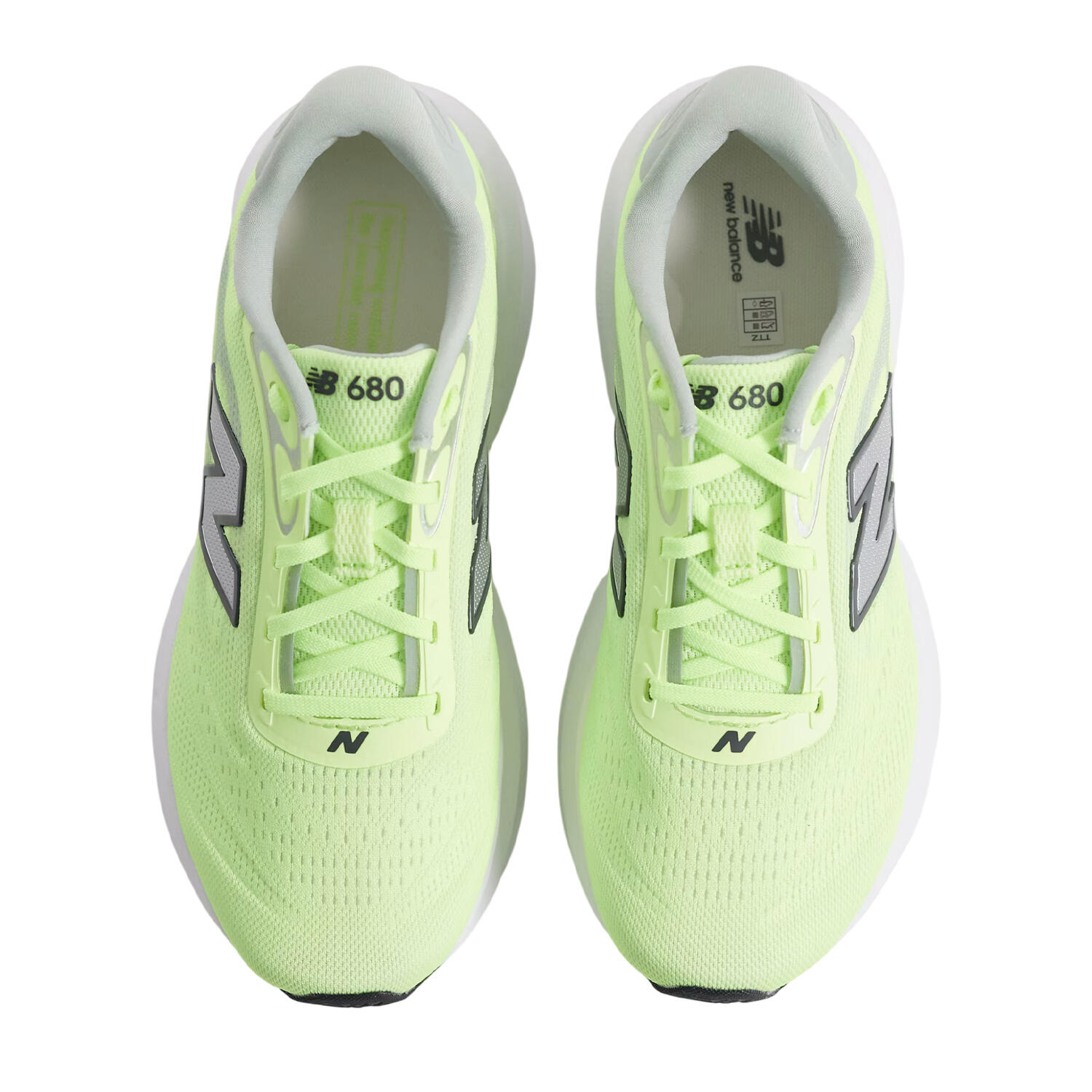 "680 V9" Schuhe für , gepolstert Damen Grau/Neon-Grün 2/3
