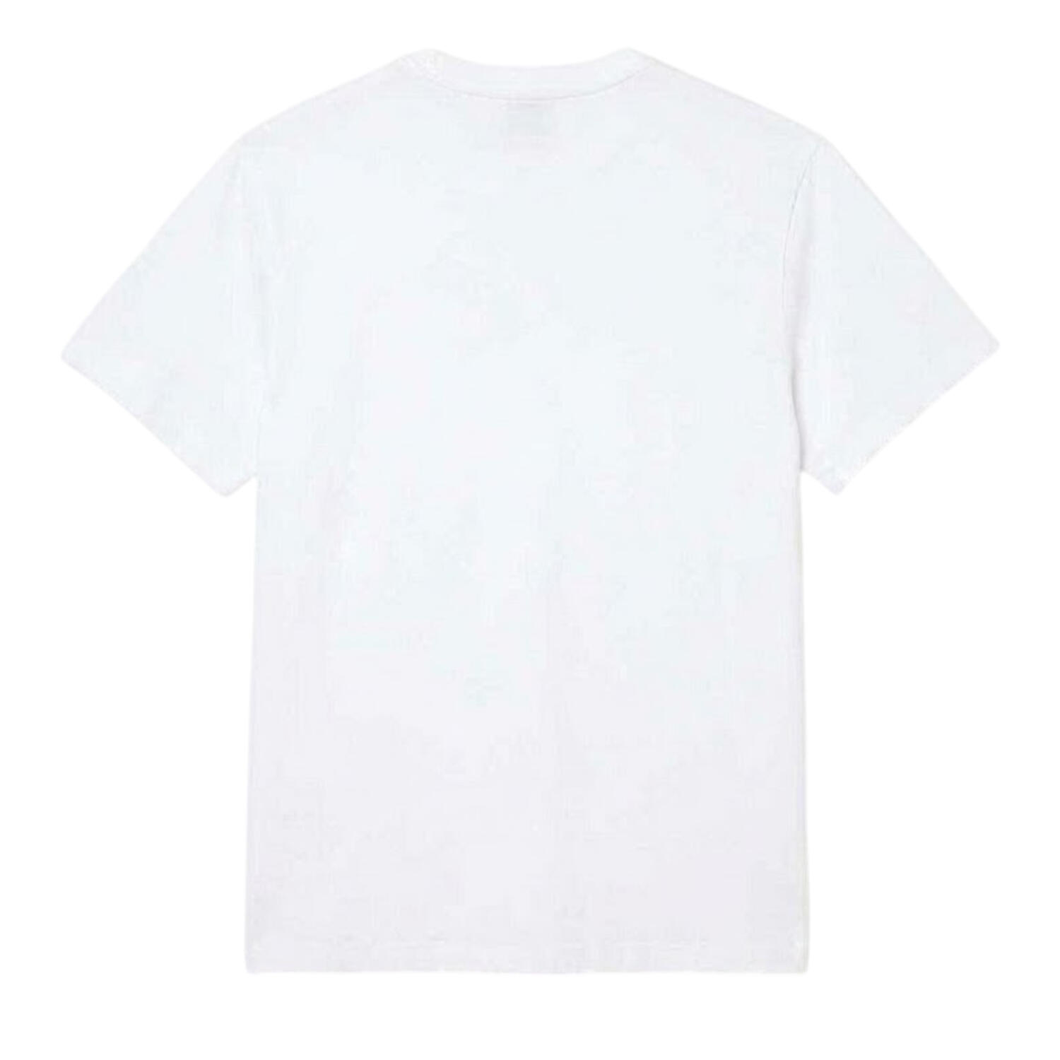 Mens Embroidered Logo Cotton TShirt (White) 2/3