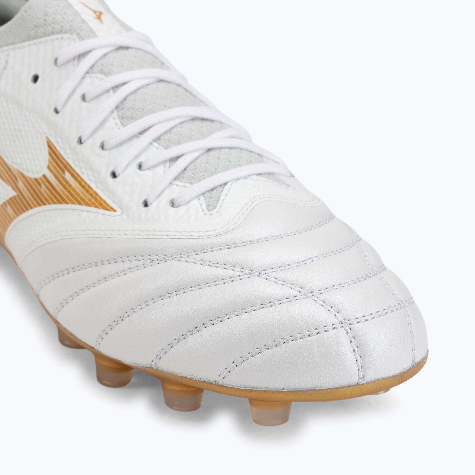 Buty piłkarskie Mizuno Morelia Neo IV Beta Elite FG white/mp gold/cool gray 3c 7/7