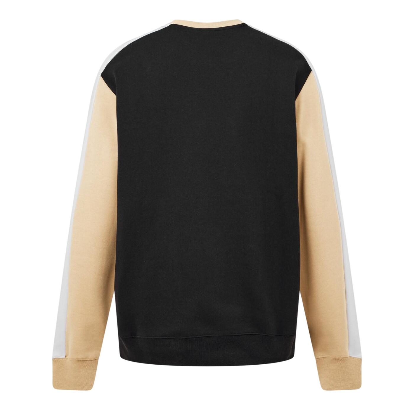 Mens Colour Block Sweatshirt (Black) 3/4