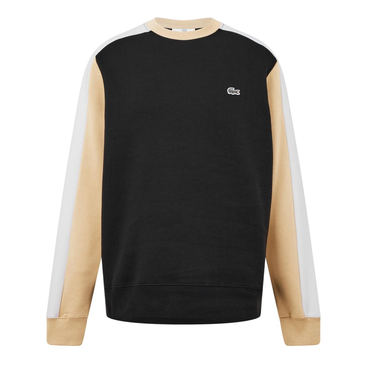 Mens Colour Block Sweatshirt (Black) 2/4