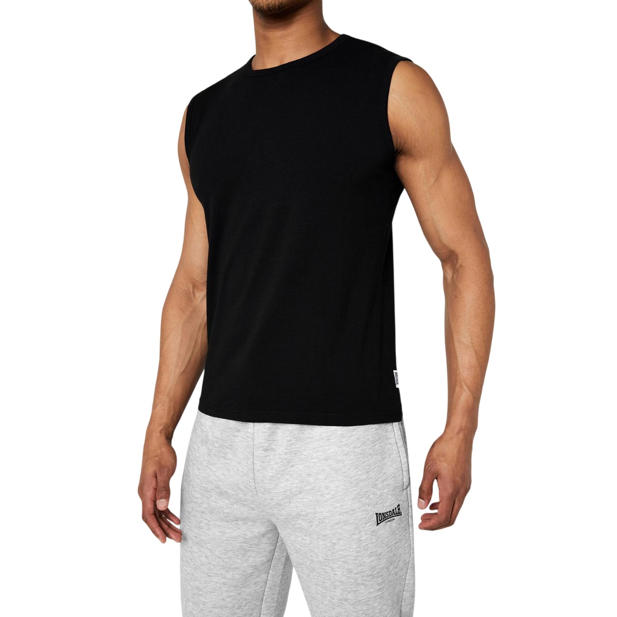 Top für , Ärmellos Herren Schwarz 4/5