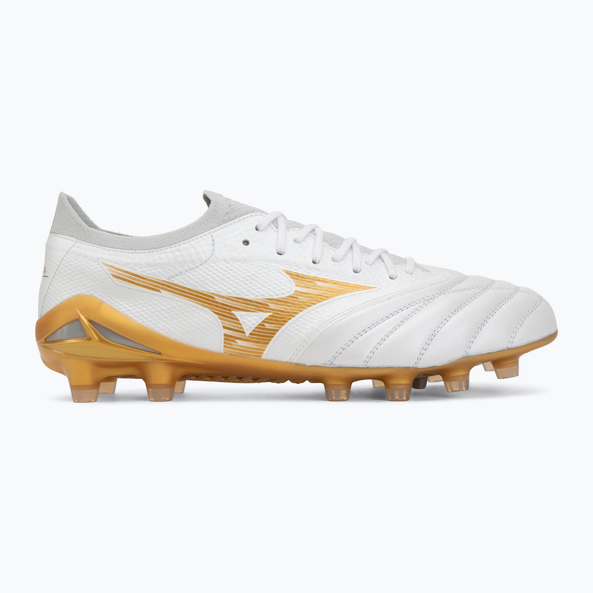 Buty piłkarskie Mizuno Morelia Neo IV Beta Elite FG white/mp gold/cool gray 3c 2/7