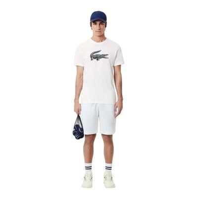 Maglietta Regolare Logo Asciugatura Veloce Uomo Lacoste Bianco