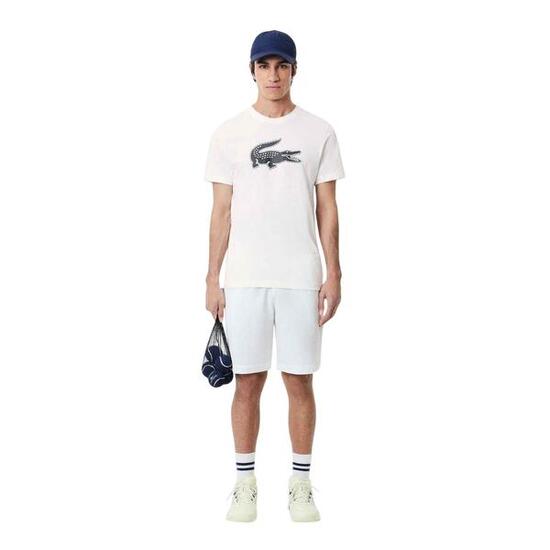 Maglietta Regolare Logo Asciugatura Veloce Uomo Lacoste Bianco