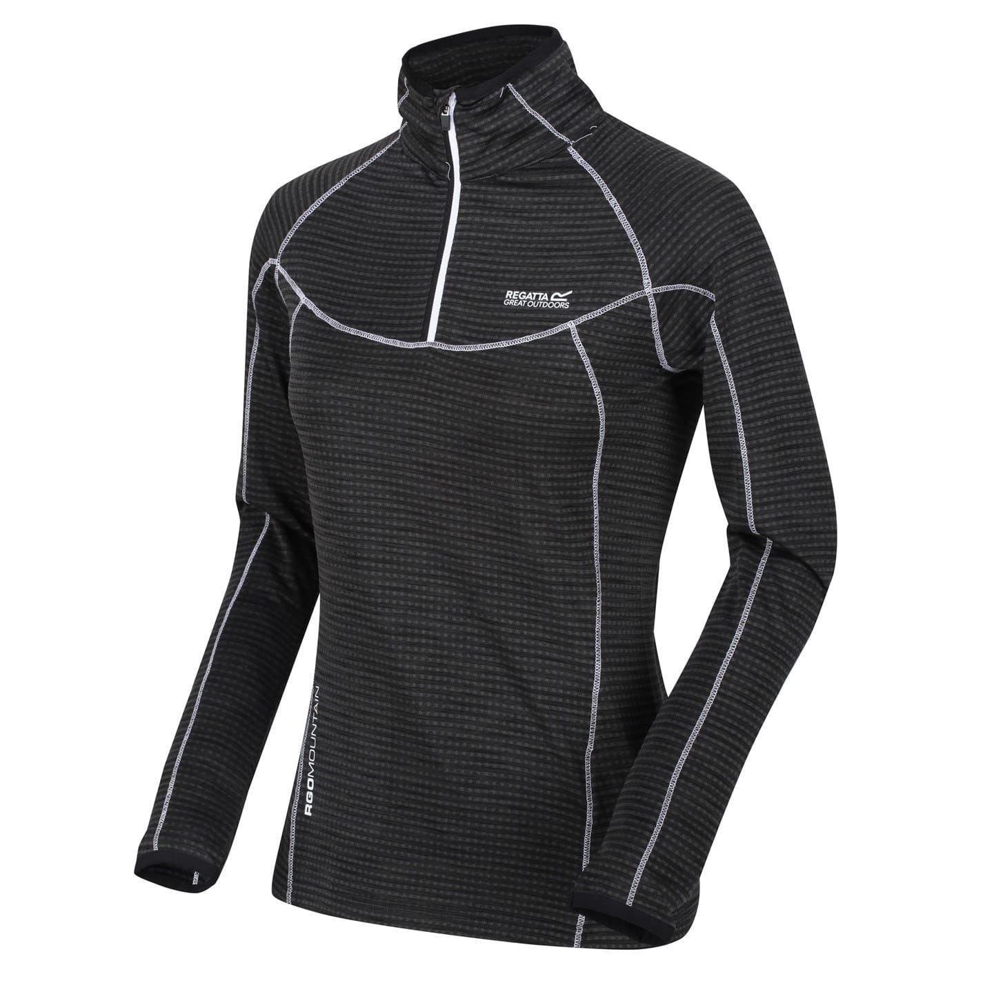 Felpa Raglan A Maniche Lunghe Donna Regatta Yonder Nero 3/4