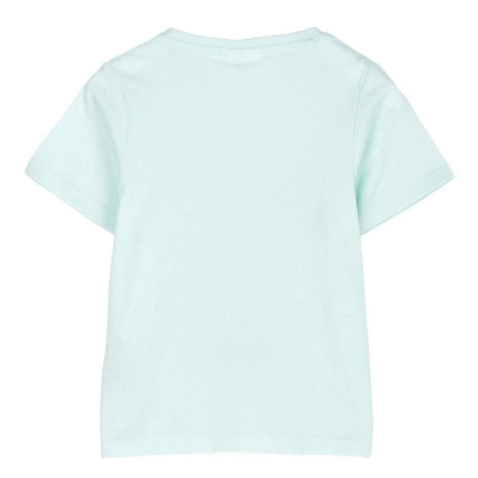Camiseta Bambini Stitch Manga Corta con Estampado Kauai Turquesa Claro 2/2