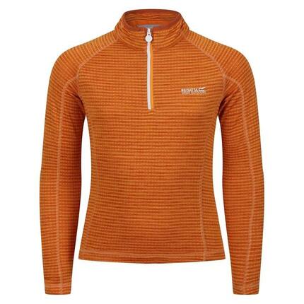 Sweat Manches Raglan À Col Montant Zippé Motif/style À Rayures Enfant (Orange À