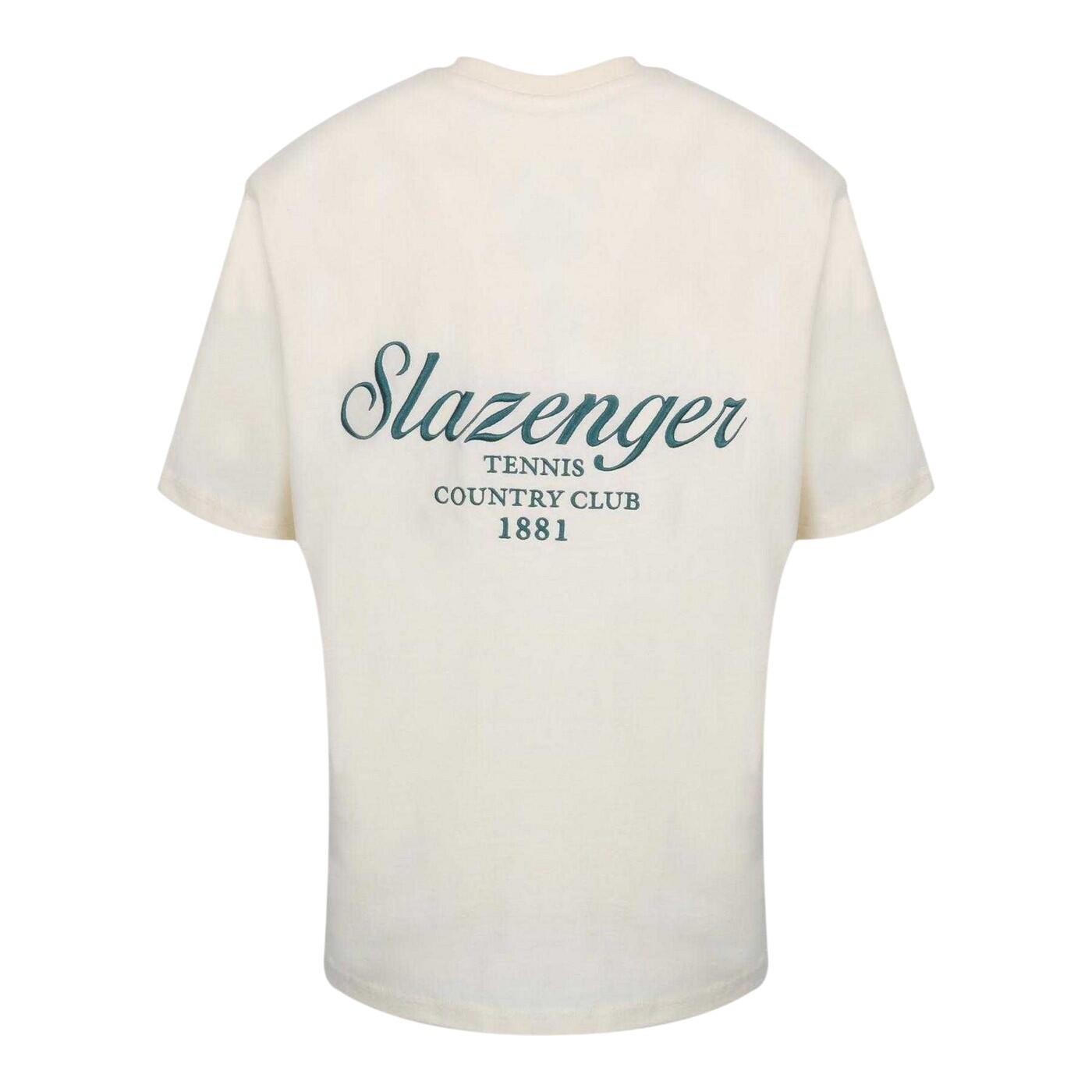 Maglietta Tennis Oversize Ricamato Uomo Slazenger Bianco 2/4