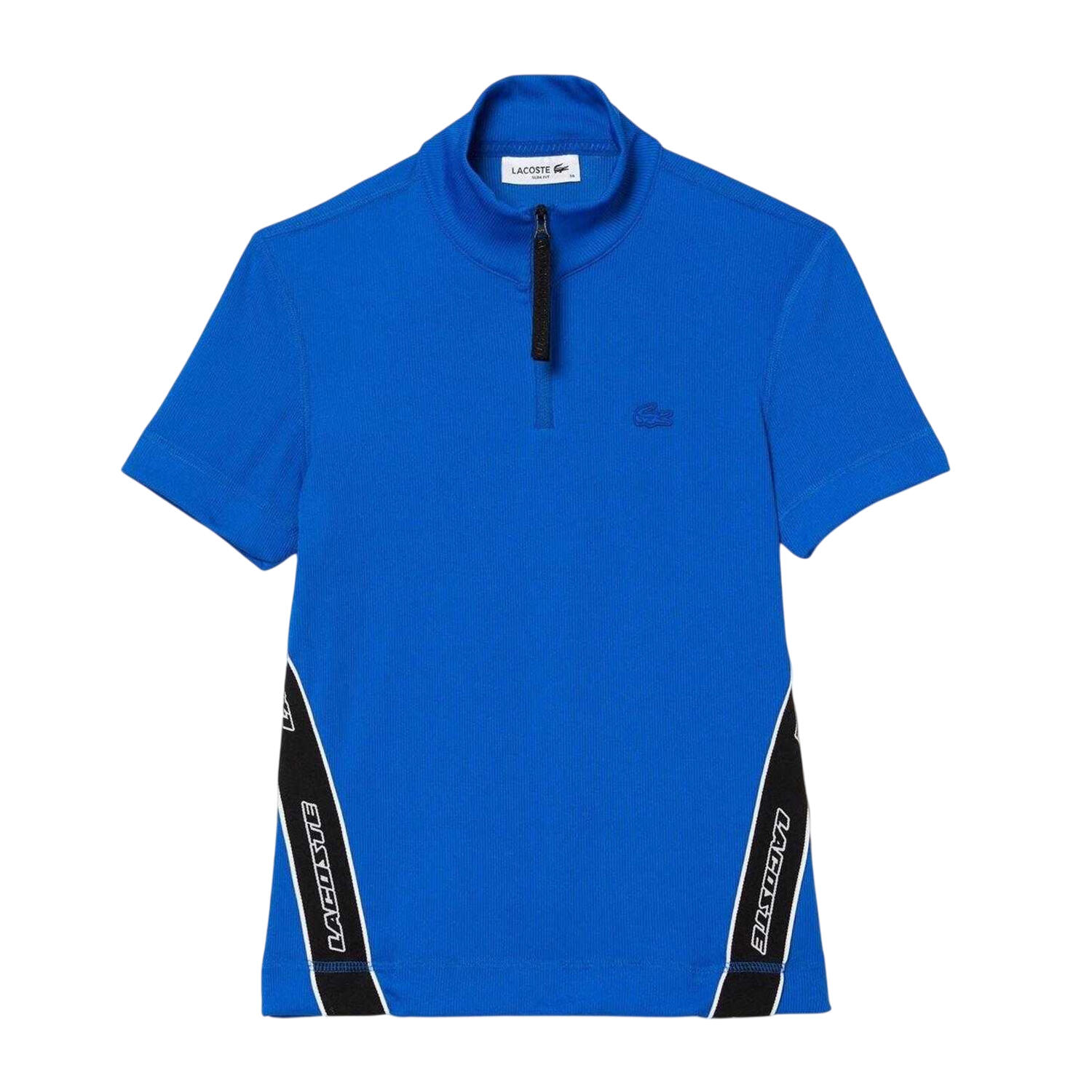 Poloshirt für Herren, Reißverschluss Damen Wasserblau 2/2