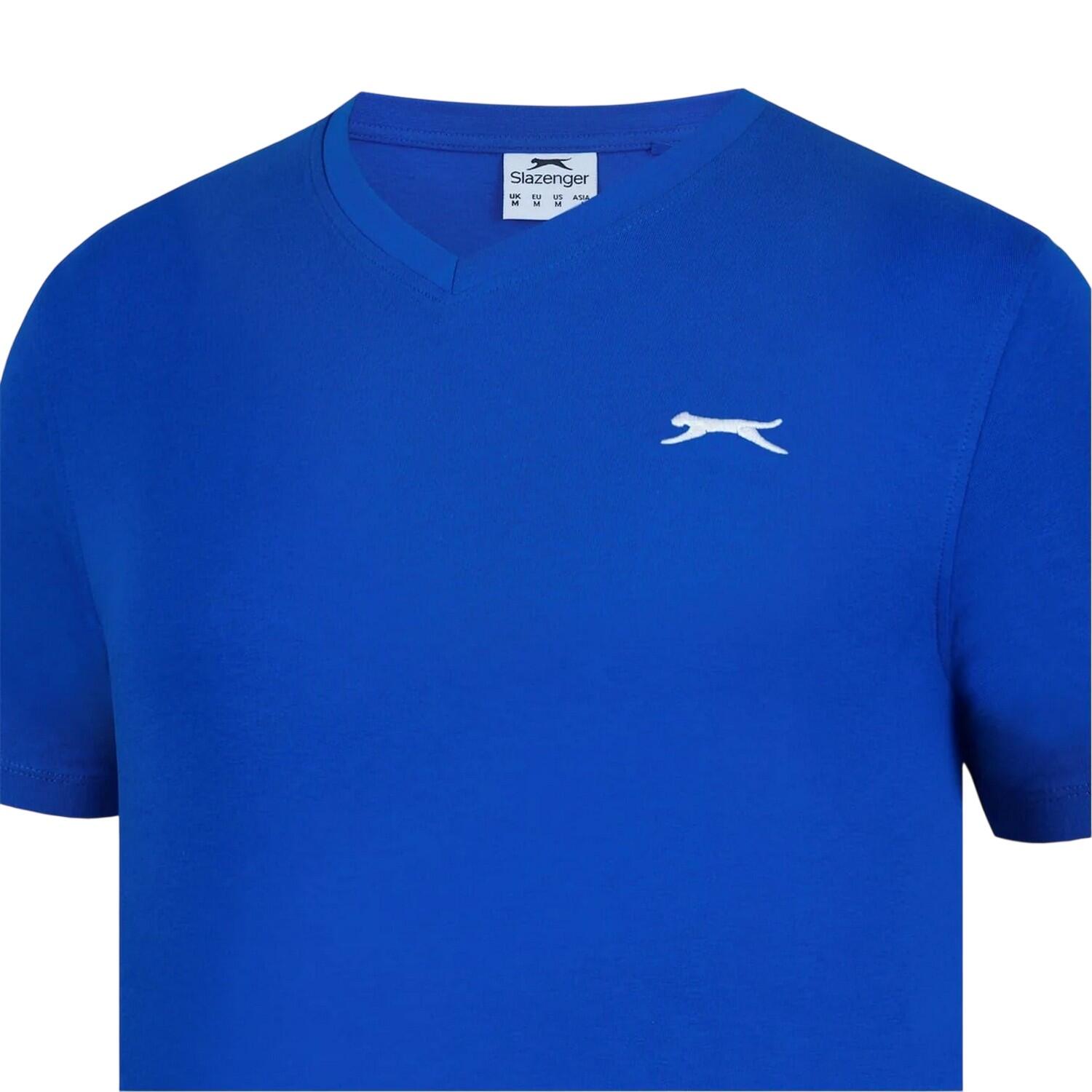 Mens Embroidered Logo Cotton TShirt (Royal Blue) 3/3