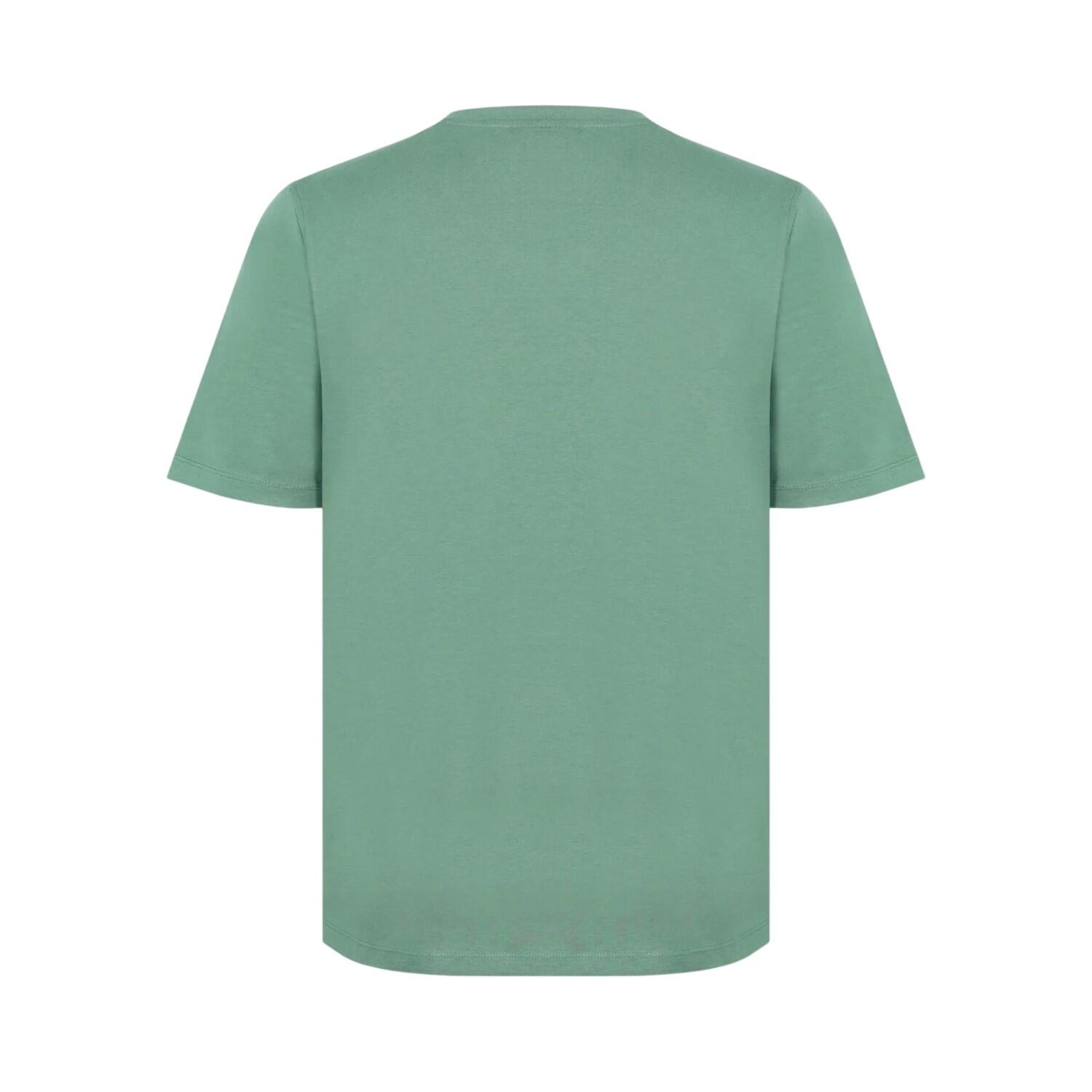 Mens Embroidered Logo Cotton TShirt (Light Green) 2/3