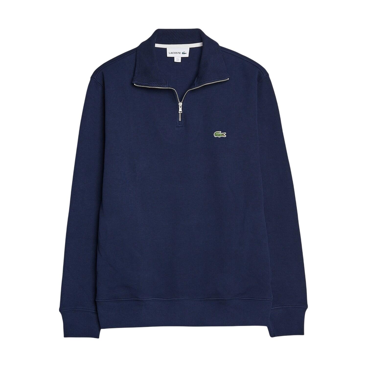 Sweatshirt für , mit kurzem Reißverschluss, Baumwollmischung Herren Marine 2/3