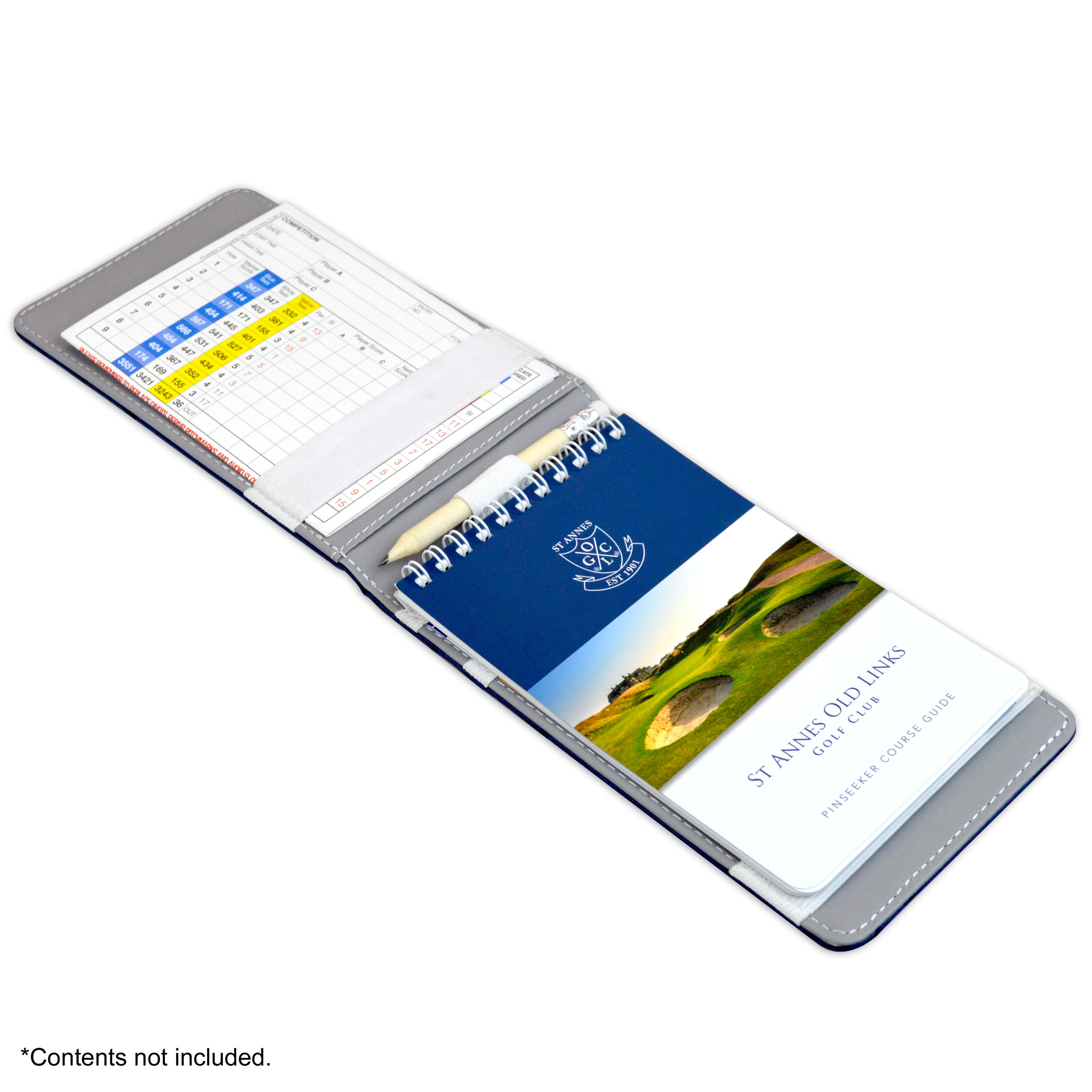 Porte-cartes de golf d’autruche premium - Marine / Gris 3/7