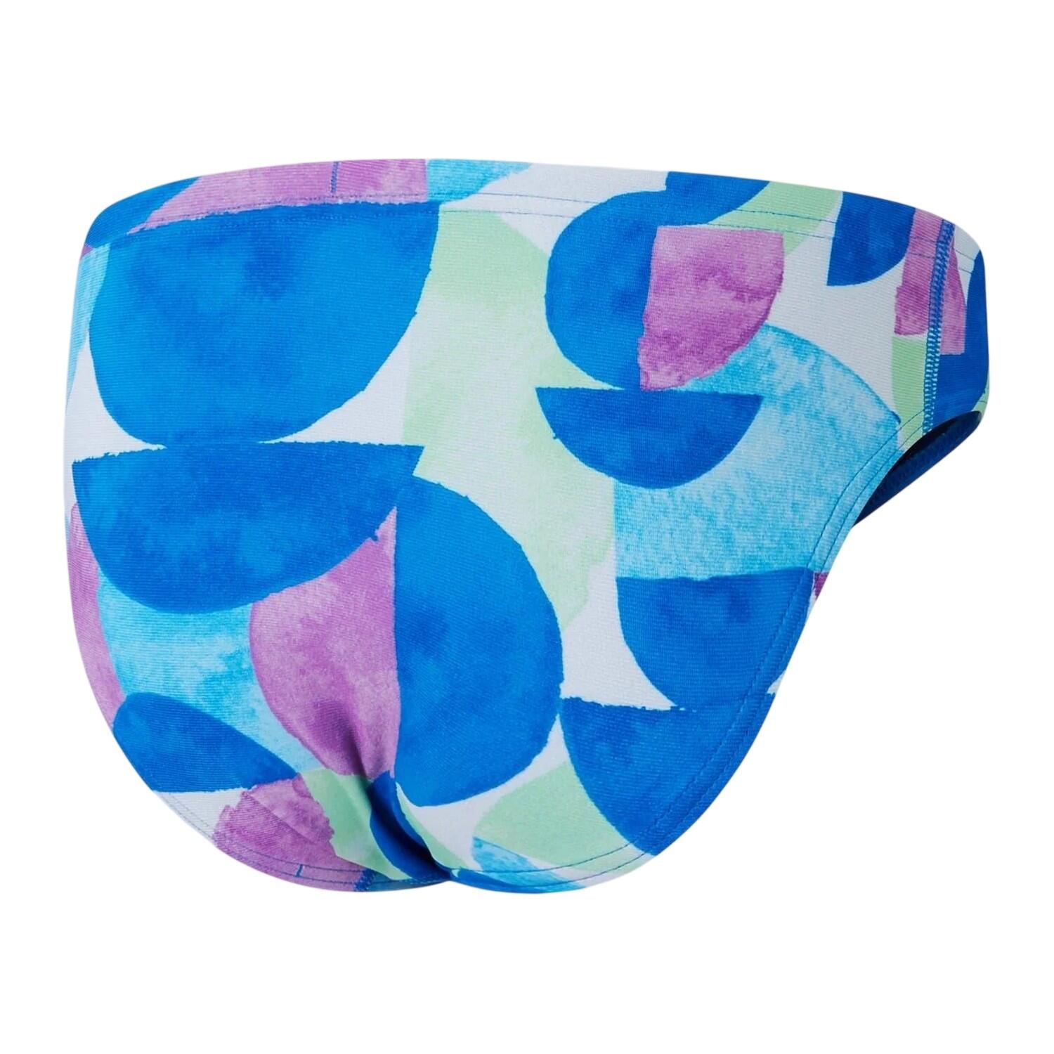 Culotte De Bain Motif/style Abstrait Fille (Bleu / Rose Abstrait) 2/3