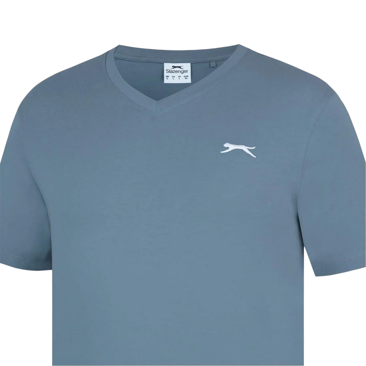 Mens Embroidered Logo Cotton TShirt (Slate) 3/3