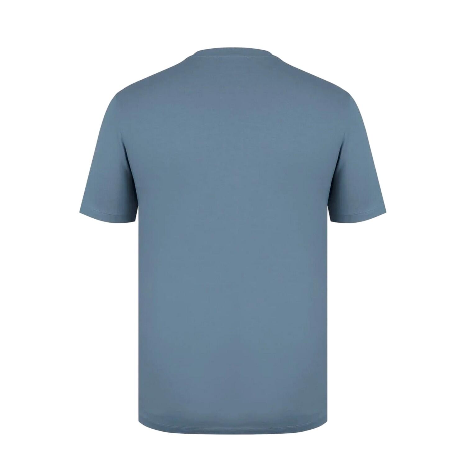 Mens Embroidered Logo Cotton TShirt (Slate) 2/3