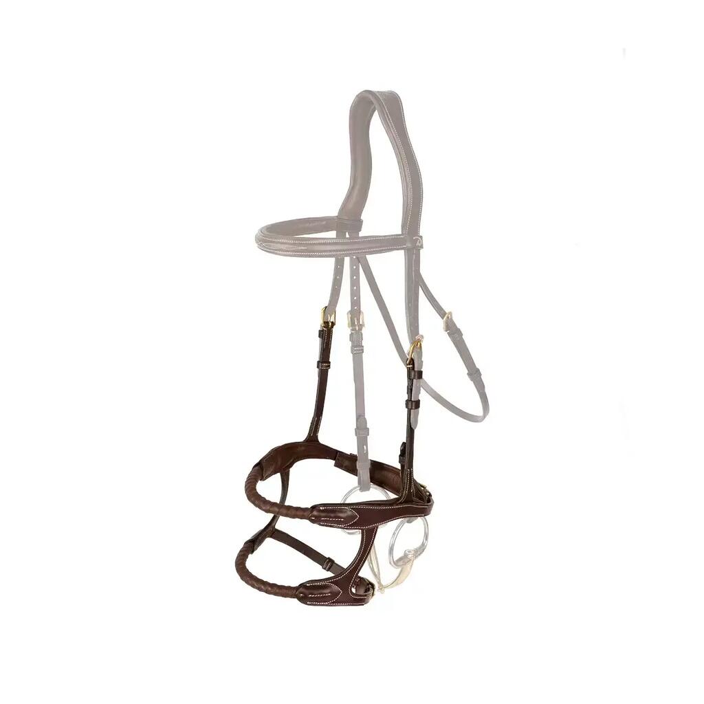 Double Horse Bridles with Covered Rope Dy'on