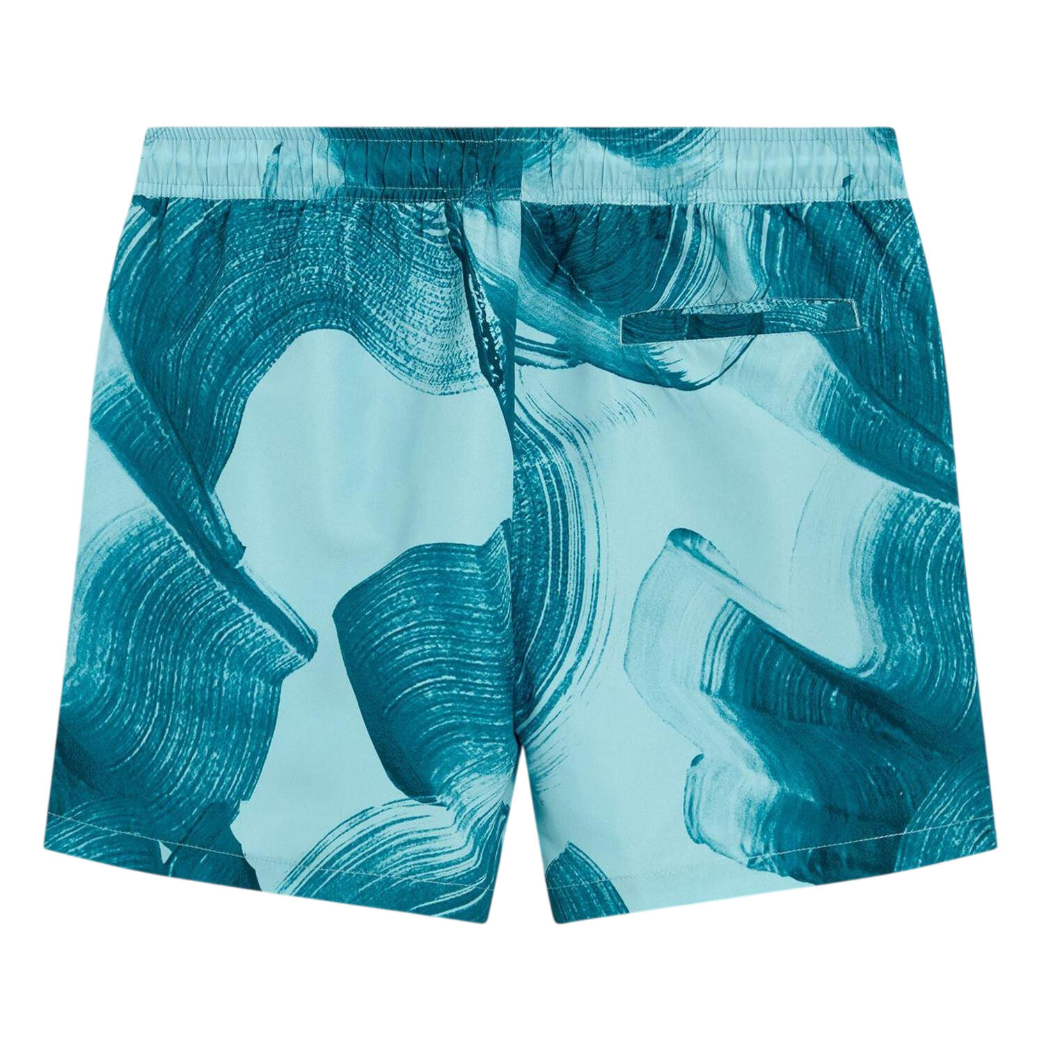 Short De Bain Motif/style Imprimé Homme (Turquoise Vif) 3/4