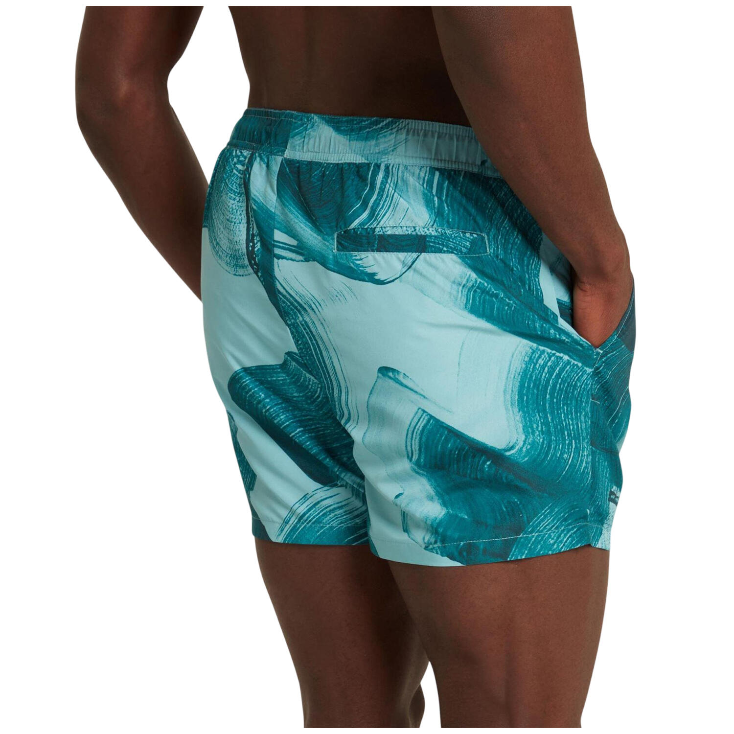 Short De Bain Motif/style Imprimé Homme (Turquoise Vif) 4/4