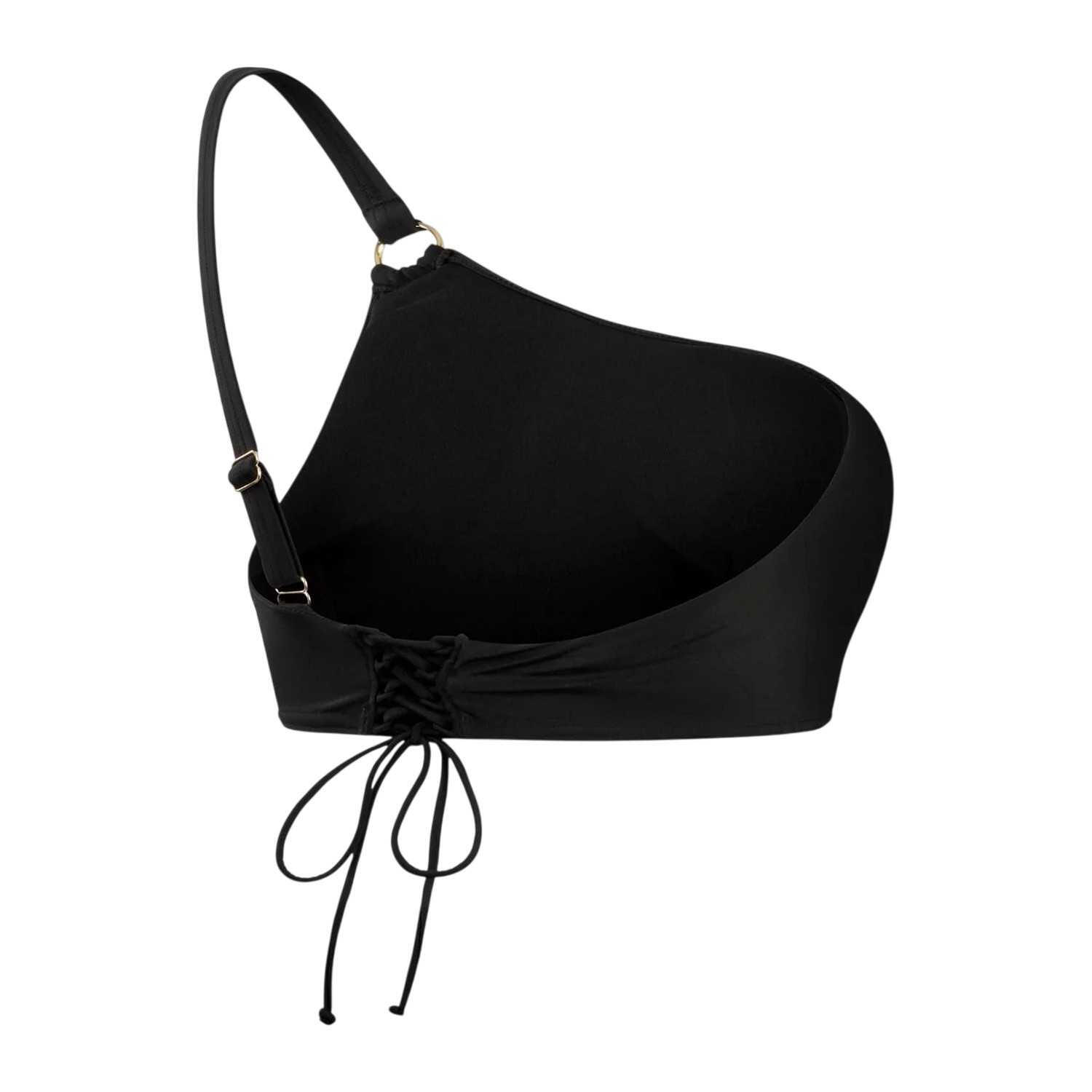 Ensemble De Maillot De Bain 2 Pièces Motif/style Asymétrique Femme (Noir) 3/3