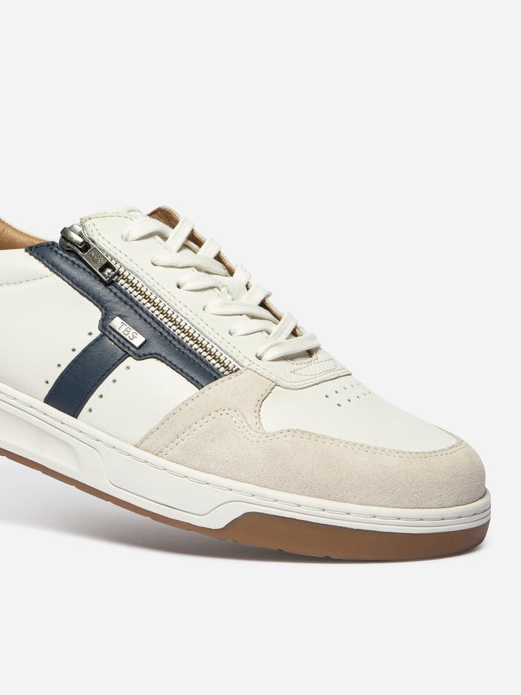 Baskets zippées homme THEOZIP blanc / navy / rouge 2/5