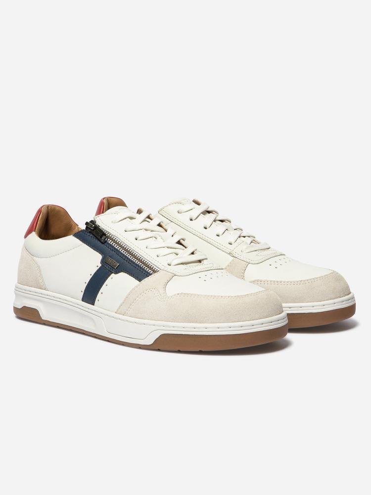 Baskets zippées homme THEOZIP blanc / navy / rouge 4/5