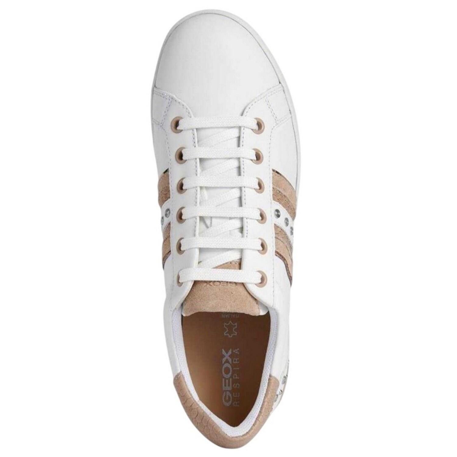 "Jaysen" Sneaker für , Leder, Flach Damen Weiß/Helle Hautfarbe 4/4