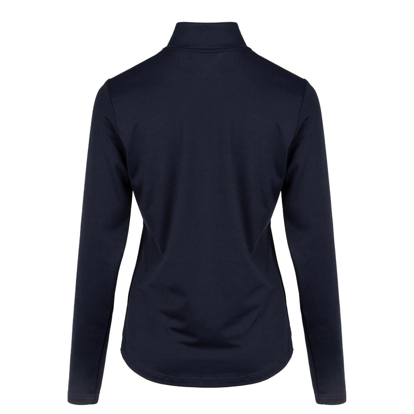 Womens/Ladies Logo Half Zip Top (Navy) 2/3