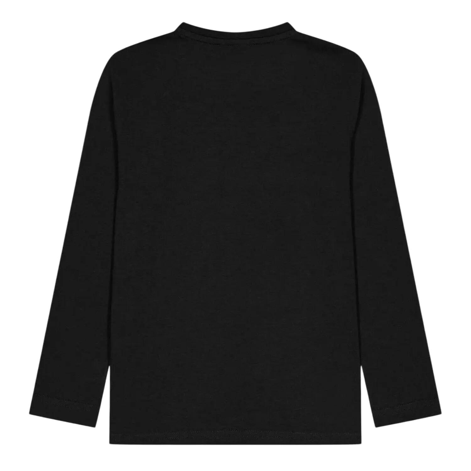 TShirt für Jungen, Langärmlig Kinder Schwarz 2/2