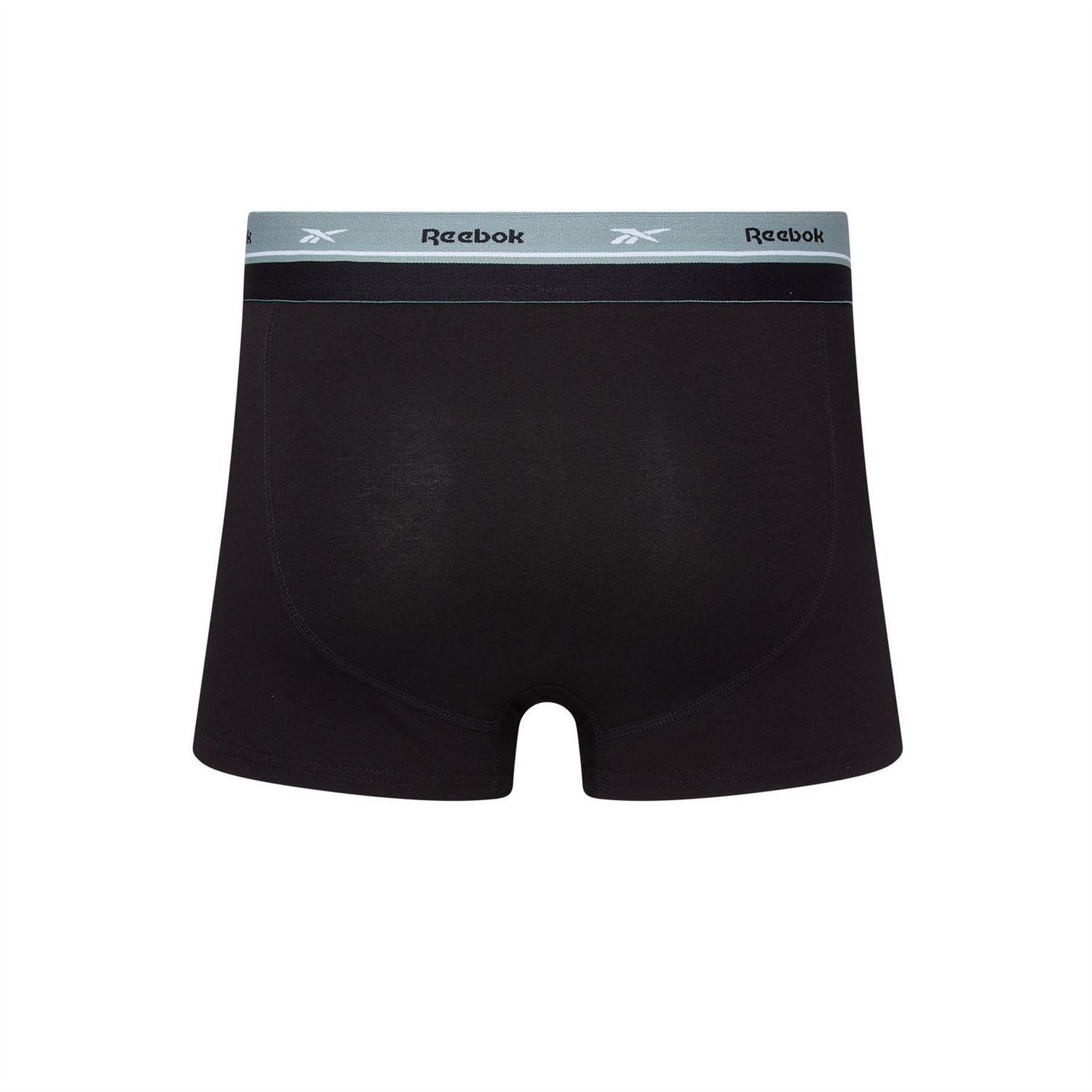 Mens Cotton Blend Boxer Shorts (Pack of 3) (Black) 3/5