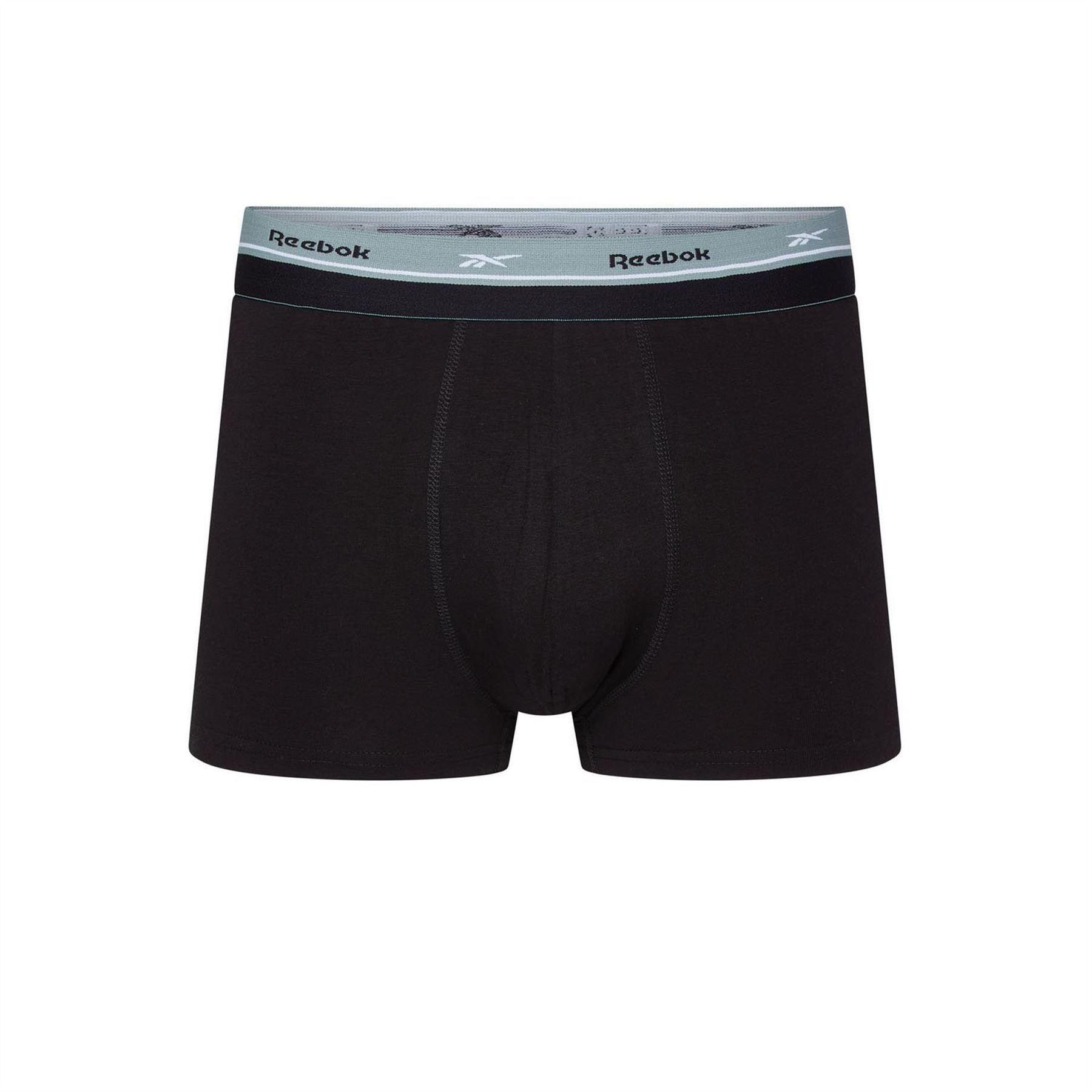 Mens Cotton Blend Boxer Shorts (Pack of 3) (Black) 2/5