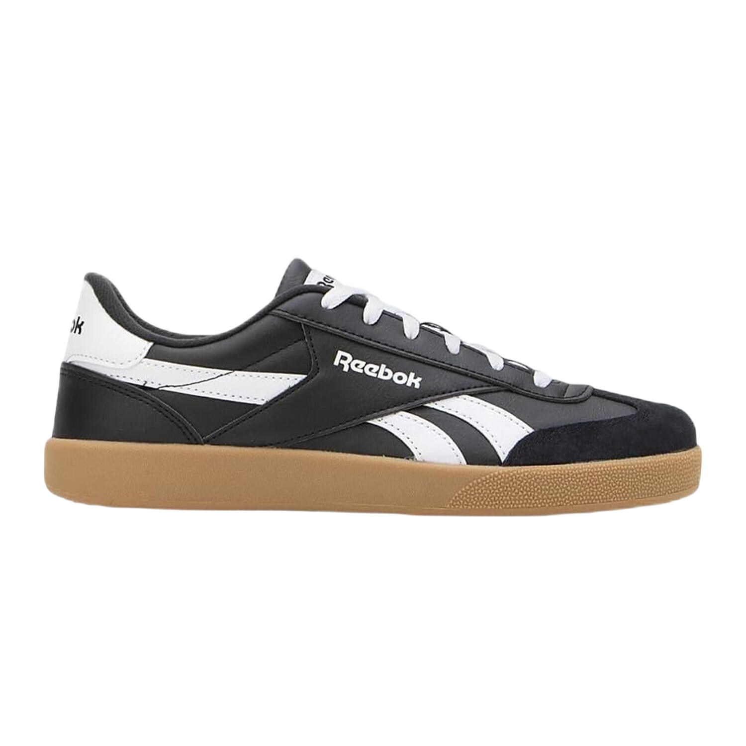 Scarpe Sportive PelleUomo Reebok Smash Edge Nero Bianco 3/4