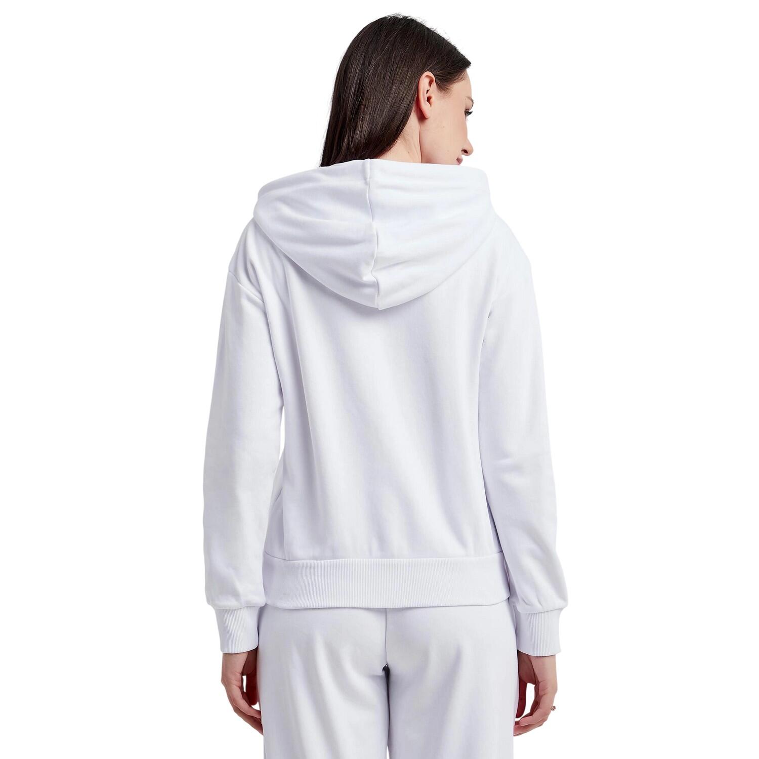 Womens/Ladies Full Zip Hoodie (White) 3/3